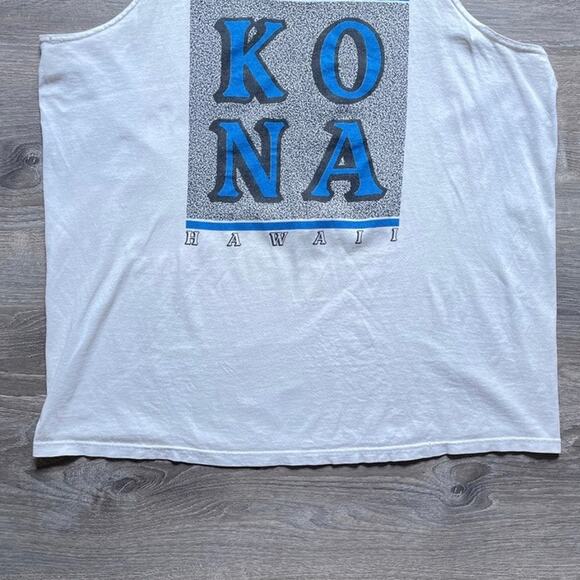Vtg 90's KONA HAWAII Surf Tank Top Delta Cotton Sz XL Surfer Beach Sports Ocean - Picture 6 of 7